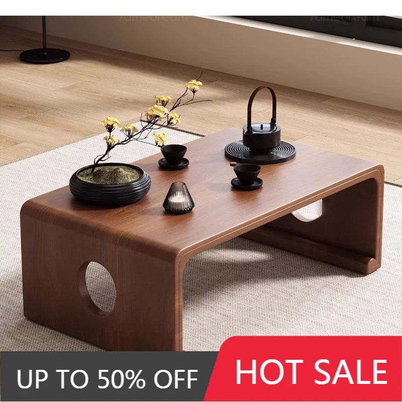 Simple Solid Wood Coffee Table Modern Bay Window Small Table Home Bedroom Low Tables Light Luxury Living Room Sitting Tables