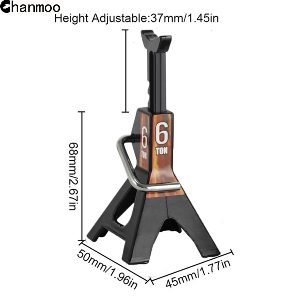 Supports de cric de Simulation RC, cric de jouet de 6 tonnes adapté aux voitures jouets RC, outil de réparation pour chenille 1/10 RC SCX10 D90 CC01 TRX4 Axial