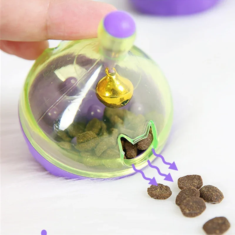 Cat Food Feeders Ball Interactive Fun Bowl Pet Toys Tumbler Kitten Shaking Leakage Ball Cats Accessories for Pet Toy Supplies