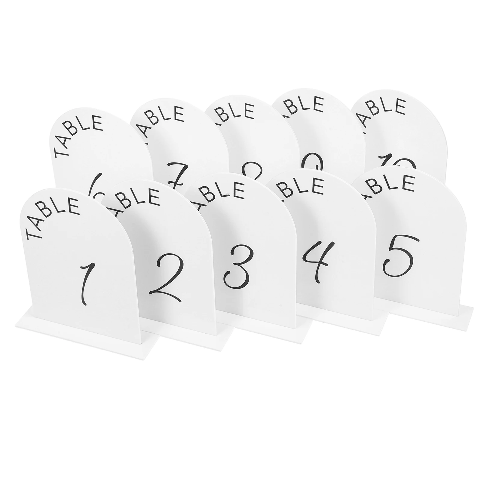 

10pcs Acrylic Numbers 1-10 Clear Seat Signs For Wedding Party Event Centerpiece Decoration Table Number Holder Stand
