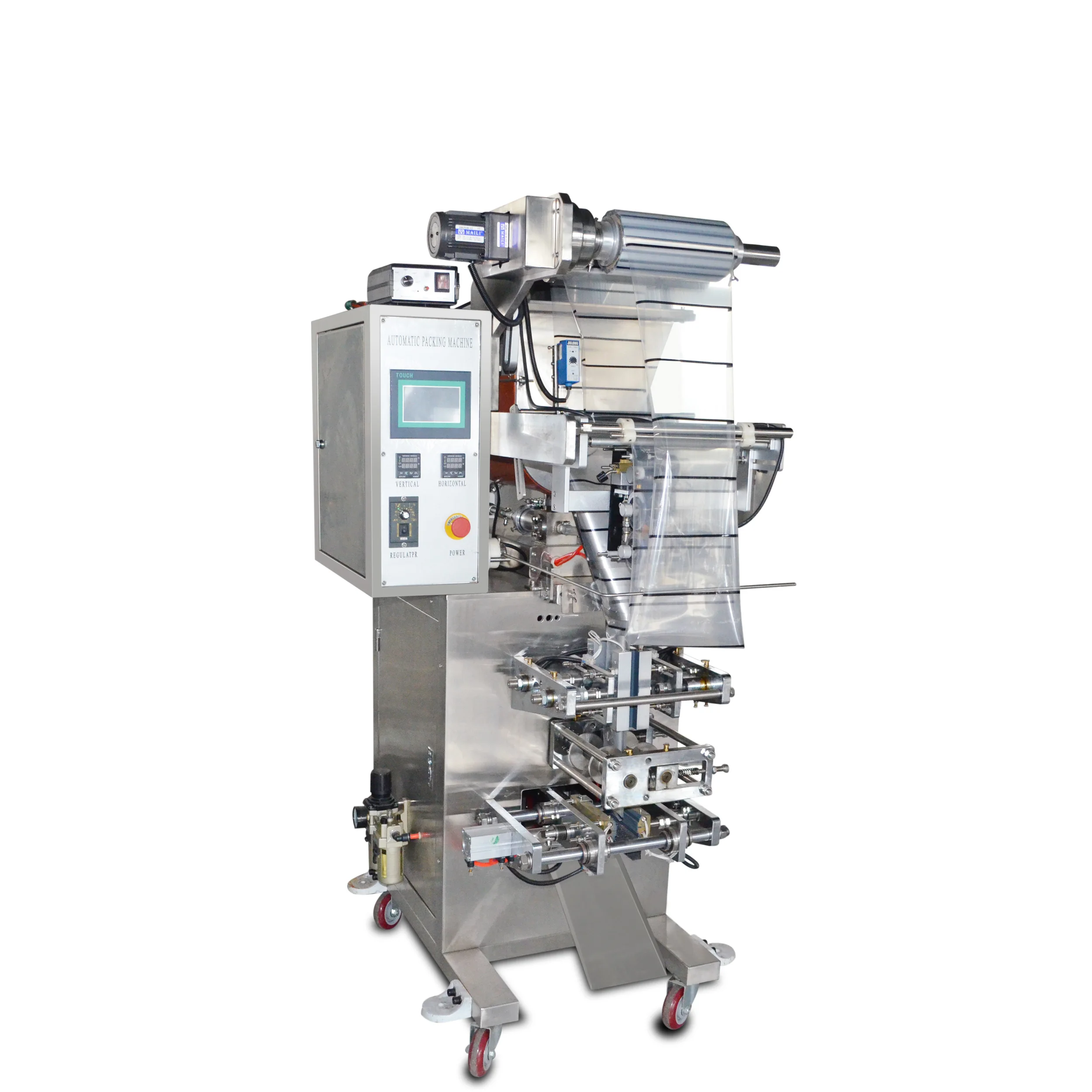 Multifunctional SJIII SW100 soy sauce honey semi-liquid back seal packaging machine filling seal cutting count