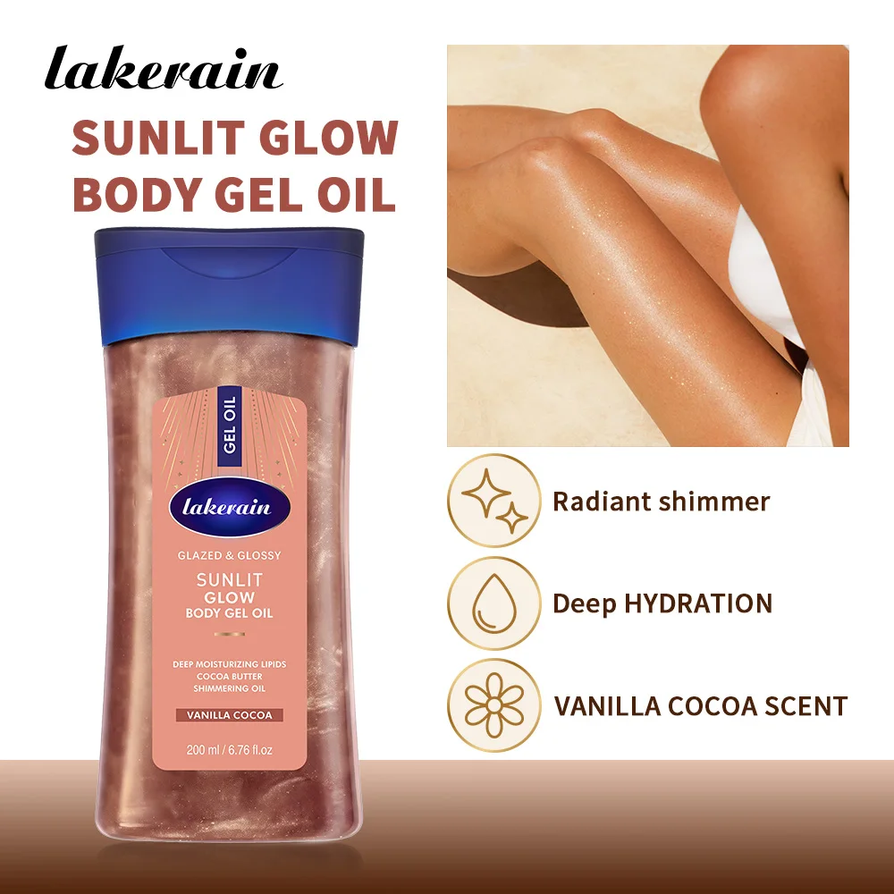 Vanilla Cocoa Vitamin B3 Body Gel Oil Ultra Hydrating Glow Skincare Nourish Soft Smooth Dry Skin Body Oil For All Skin Types