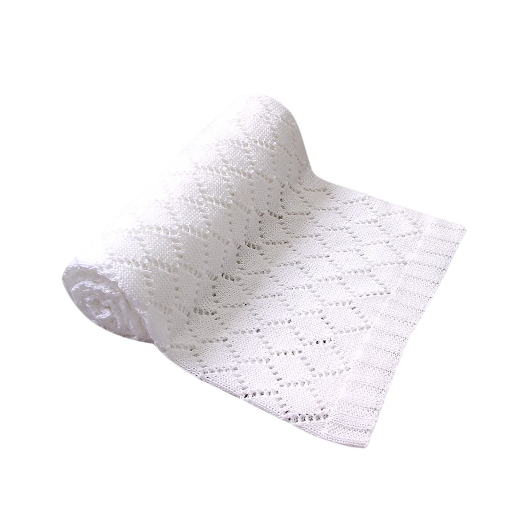 طفل بطانية اللون محبوك الجوف التدريجي عربة طفل بطانية الخريف الشتاء خفيفة الوزن الرضع غطاء دافئ #1