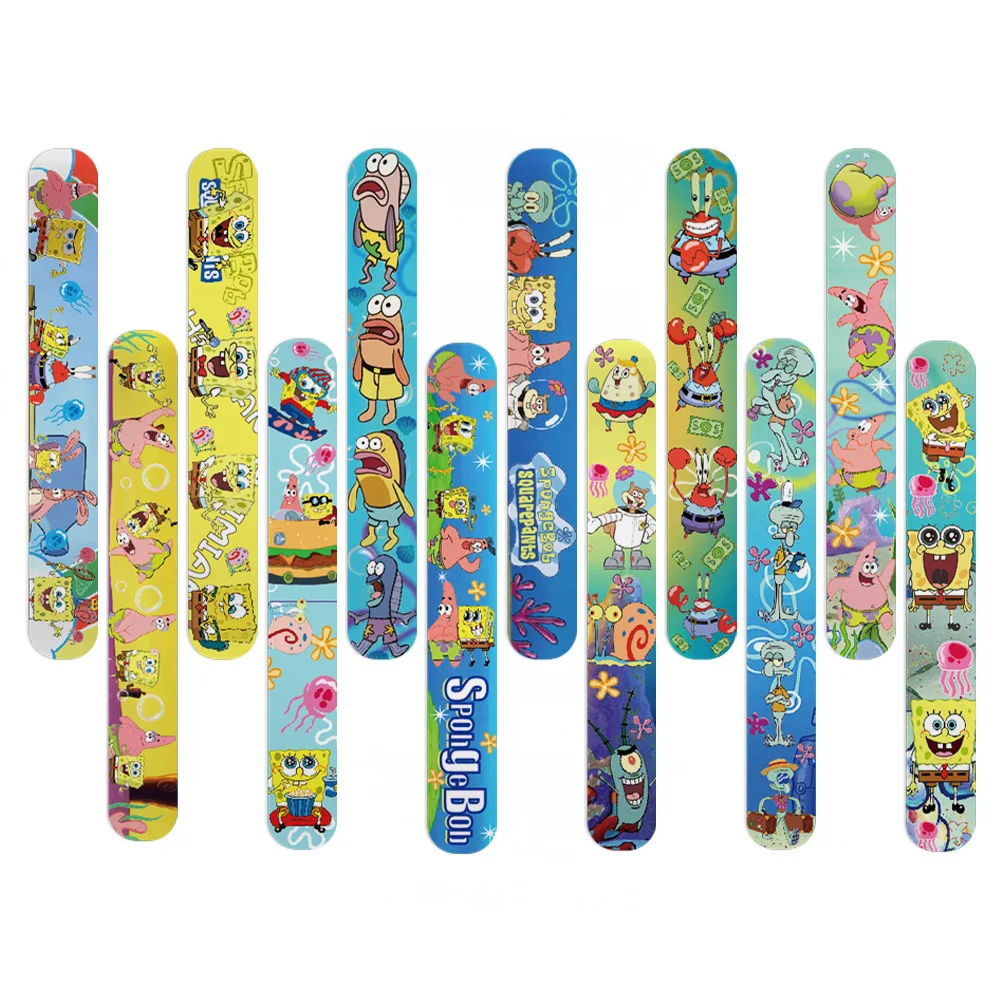 12 Stück Spongebob Schnapparmbänder Cartoon Anime Armbänder für Partygeschenke Geburtstagsfeiern Klassenzimmer-Belohnungen Veranstaltungen – Detail 4