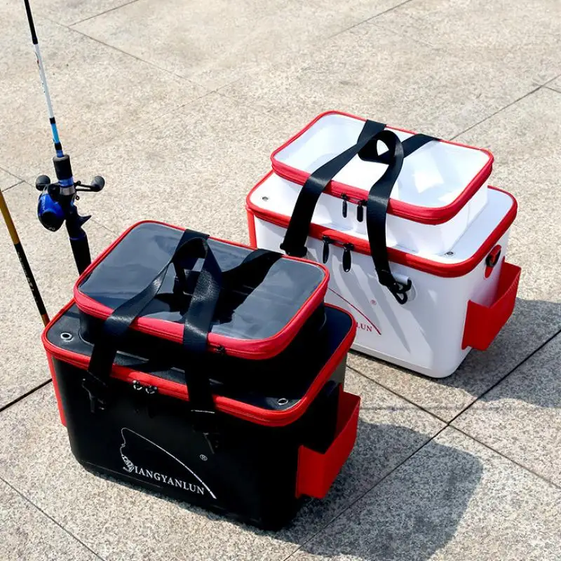 

3 Bags FIshing Bag Crossbody Bag Outdoor Multifunction FIshing Rod Holder Large Capacity EVA Material Lure Shore Sea Fishing