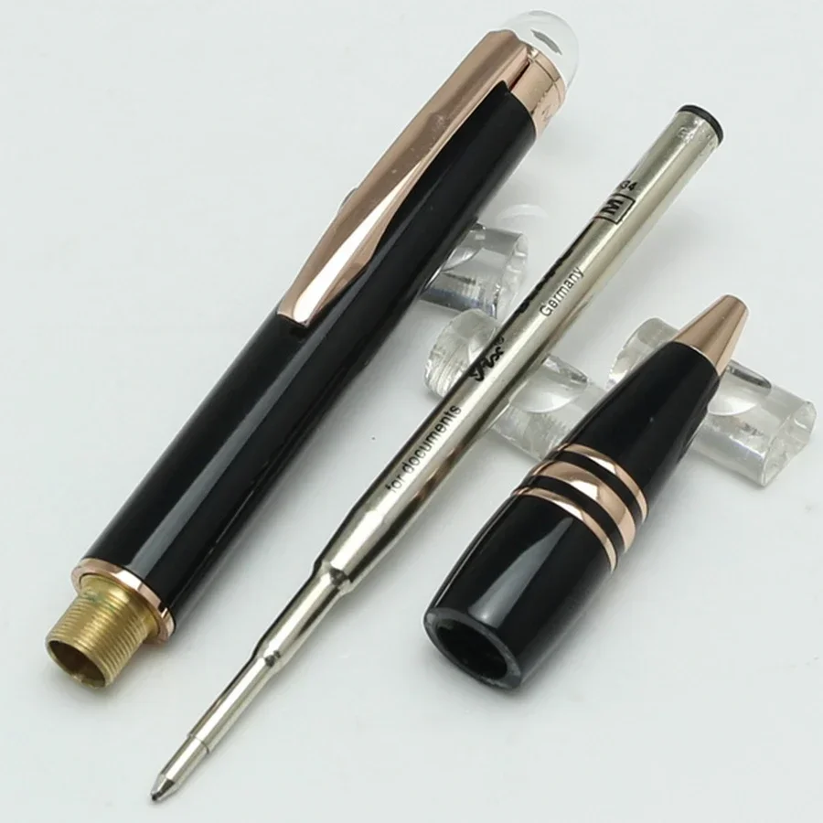 طبعة محدودة كلاسيك ستار دبليو قلم حبر جاف معدني أسود وردي ذهبي الأعمال مكتب القرطاسية تعزيز كتابة الأعمال