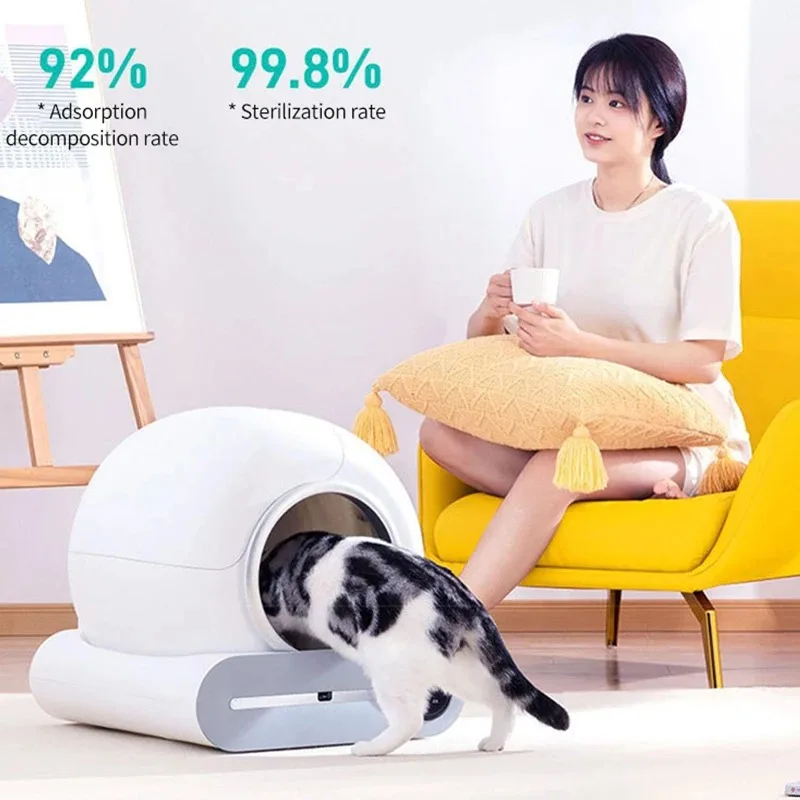 Automatic Cat Litter Box and Accessories Smart App Control Self Cleaning Litter Boxes Cat Sandbox Electronic Pet Toilet