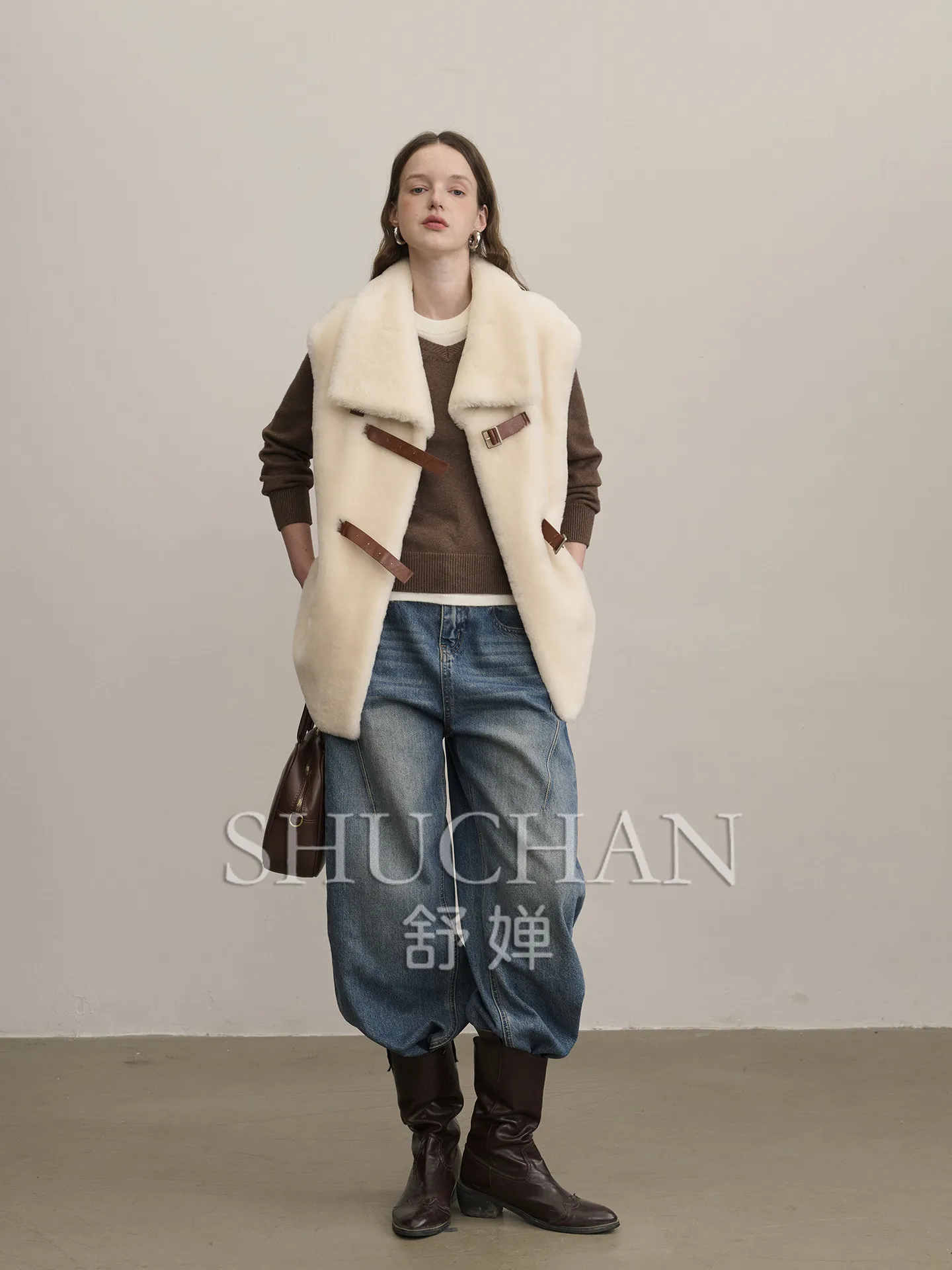 Imported Merino Fur Integrated Coat Women's Genuine Leather Lamb Fur Vest Medium and Long 2026 New