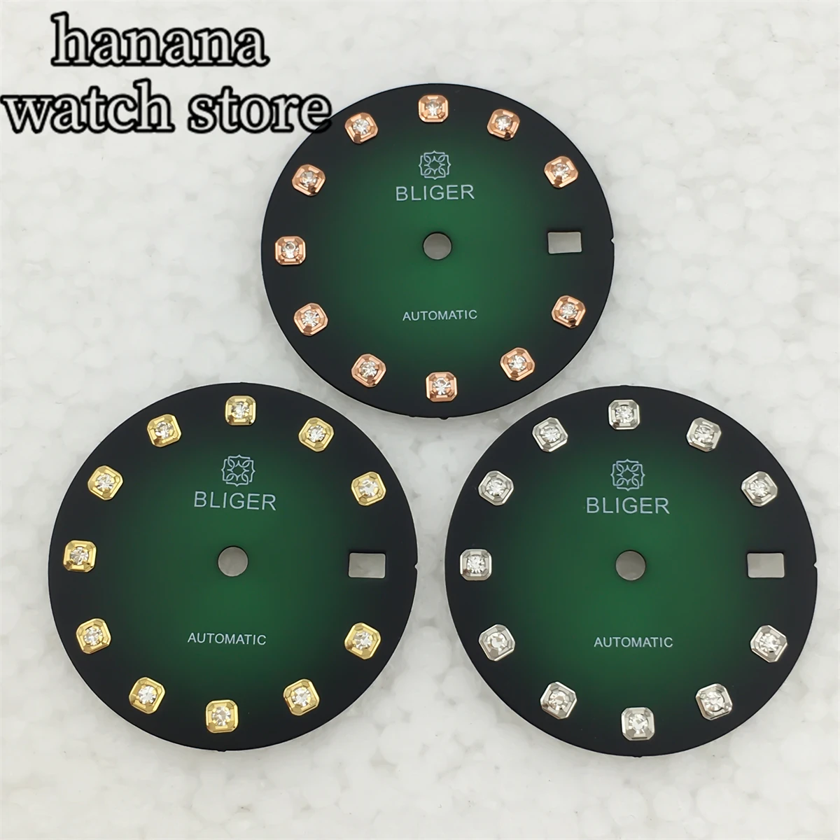 29mm gradient sterile dial with diamond numerals - suitable for installing NH35 automatic movement watch accessories