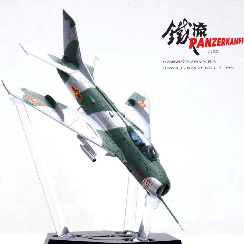 1:72 Scale 14640PK Vietnam Air Force J-6 Military Fighter Aircraft Model Diecast Alloy Static Display Souvenir Classics Toy Gift