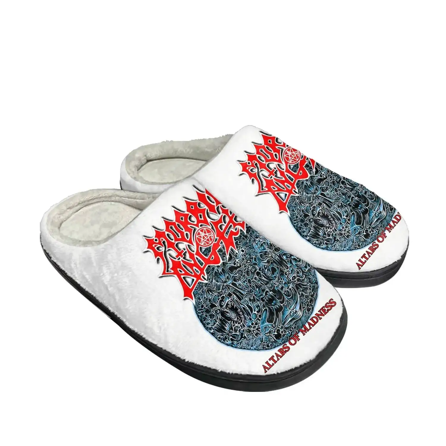 Morbid Angel Home Cotton Slippers Mens Womens Plush Bedroom Casual DIY Keep Warm Shoes Thermal Indoor Slipper Customized Shoe