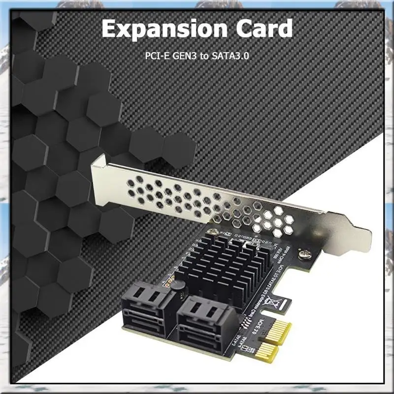 

AS59 -SATA To PCI-E 1X Controller Asm1064 Chip 4 Port SATA III Pcie Expansion Card 6Gbps SSD Adapter Card Hard Disk Drive