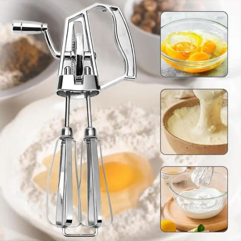 A2UE Eggs Beater dengan kepala pengaduk ganda yang cocok untuk memasak dapur dan penggunaan pencampuran