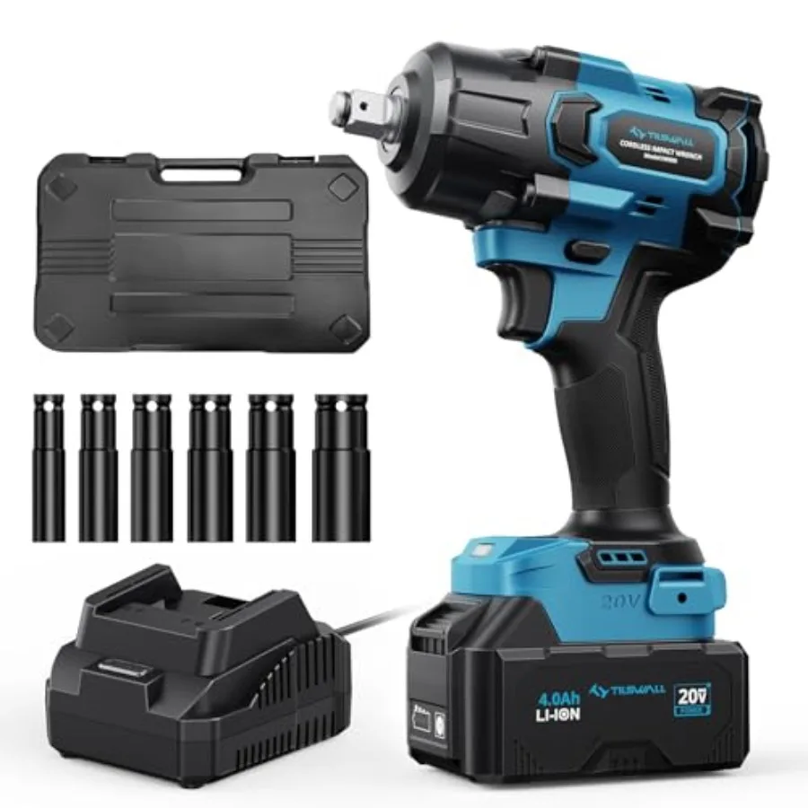 

Impact Wrench 1/2 Impact Gun2500RPM 3-Speed Torque Settings 380/600/900N.m 20V Electric Cordless Impact Wrench Driver
