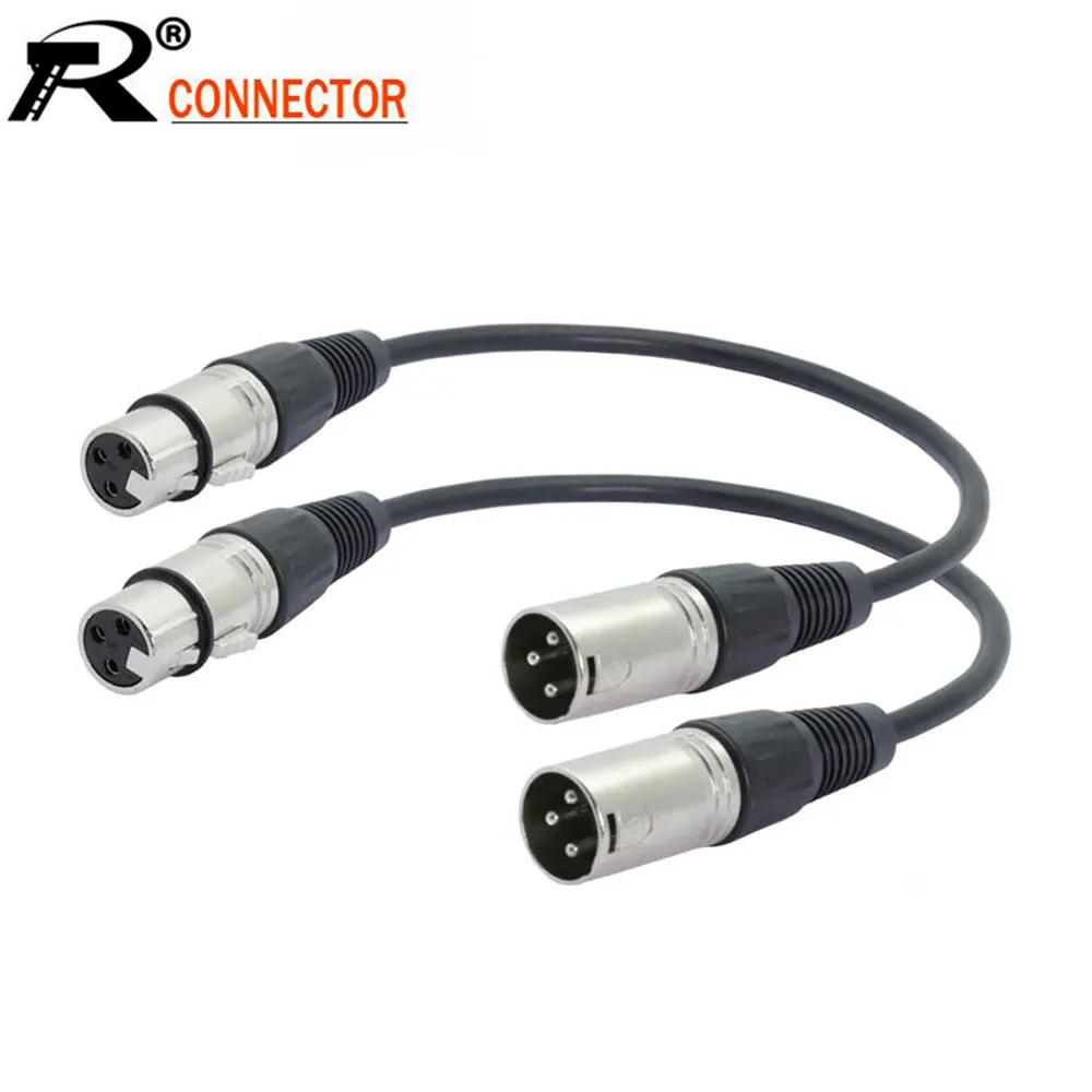 

10pcs/lot XLR Balanced Cable 3 Pin XLR Male to Female Microphone Extension Cable for Audio Mixer Amplifiers XLR Cord 0.3M/1M