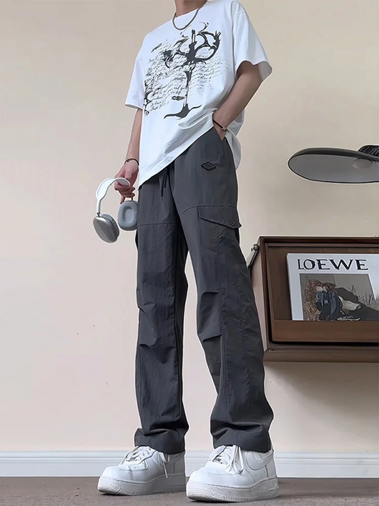 

Deep ey Men's Summer Outdoor Climbing Soldier Pants Qui Dry Workwear Trendy Brand Faionable Casual Loose Fit Jeans