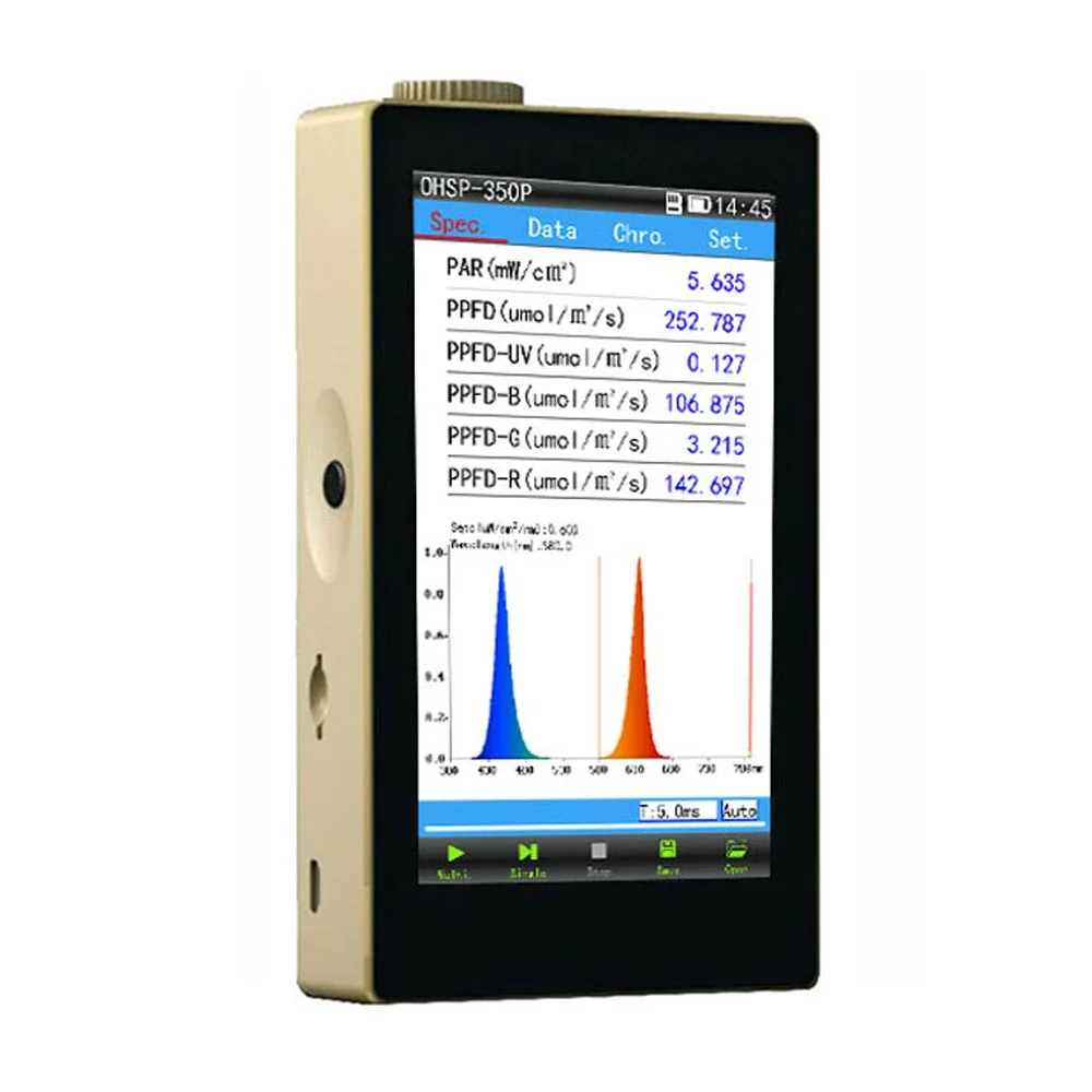 

HOPOOCOLOR Handheld Spectrometer OHSP-350P for Ppfd Test or Grow Light Tester