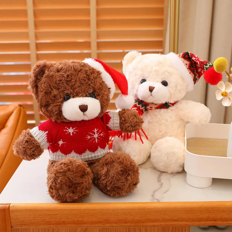 

33cm Lovely Cosplay Christmas Teddy Bear Plush Toy Cute Stuffed Animals Bears Peluche Soft Kids Toys for Girls Boys BirthdayGift