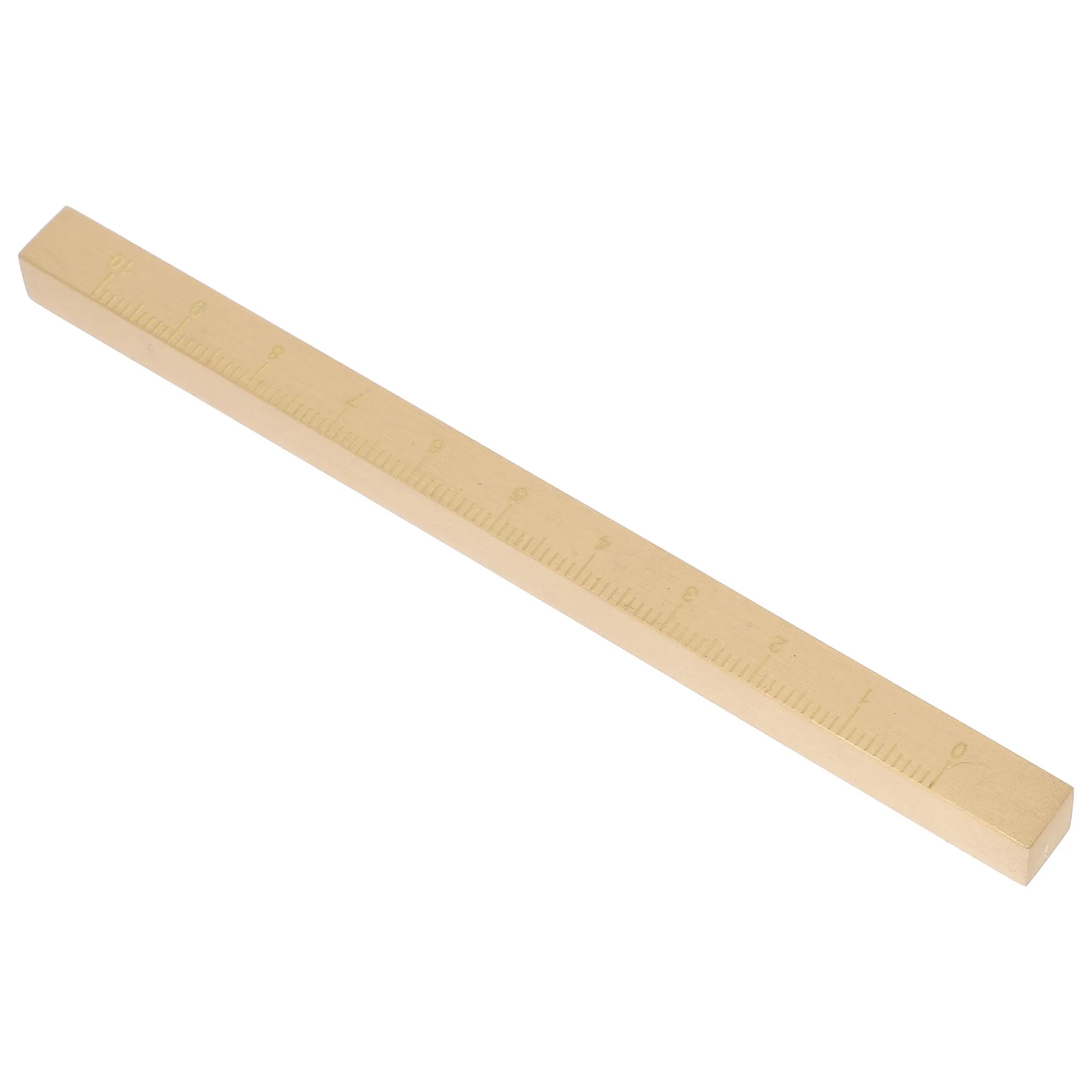 

1pc Copper Paperweight With Scale Heavy Duty For Calligraphy Practice Brush Rest Office Desk Decor Art Gift Supplies