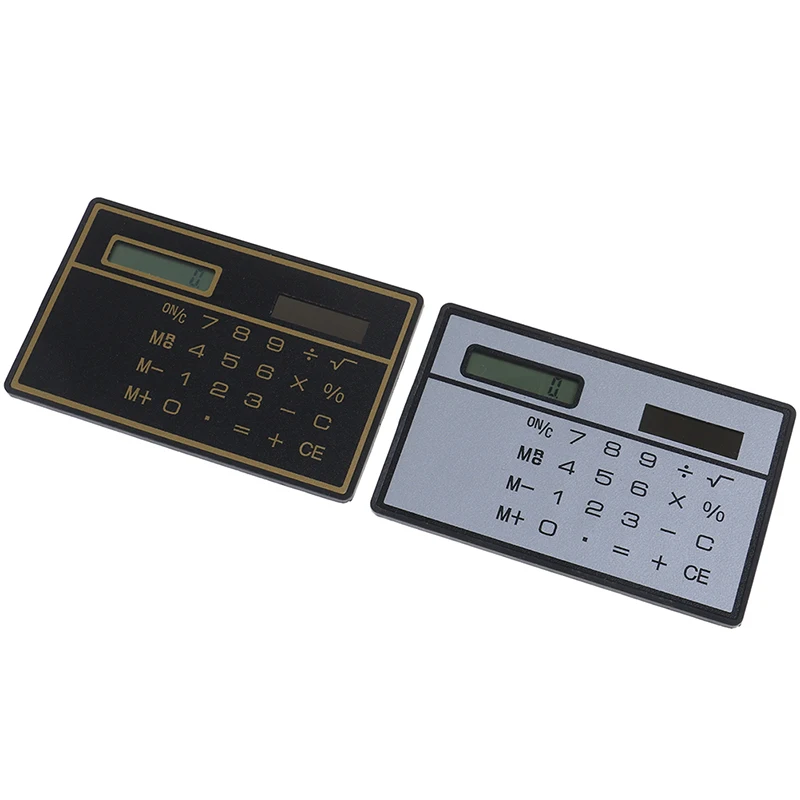 8 Digit Ultra Thin Solar Power Calculator With Touch Screen Credit Card Design Portable Mini Calculator For Business School