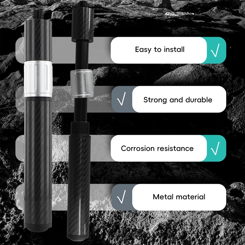 Tongkat ekstensi teleskopik untuk biliar, tongkat ekstensi kolam renang teleskopik dapat disesuaikan untuk biliar luar ruangan