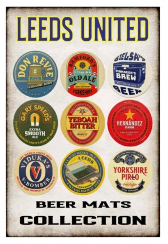 علامات معدنية ليدز utd كرة القدم مانكاف بار حانة حديقة سقيفة المرآب الرجعية خمر