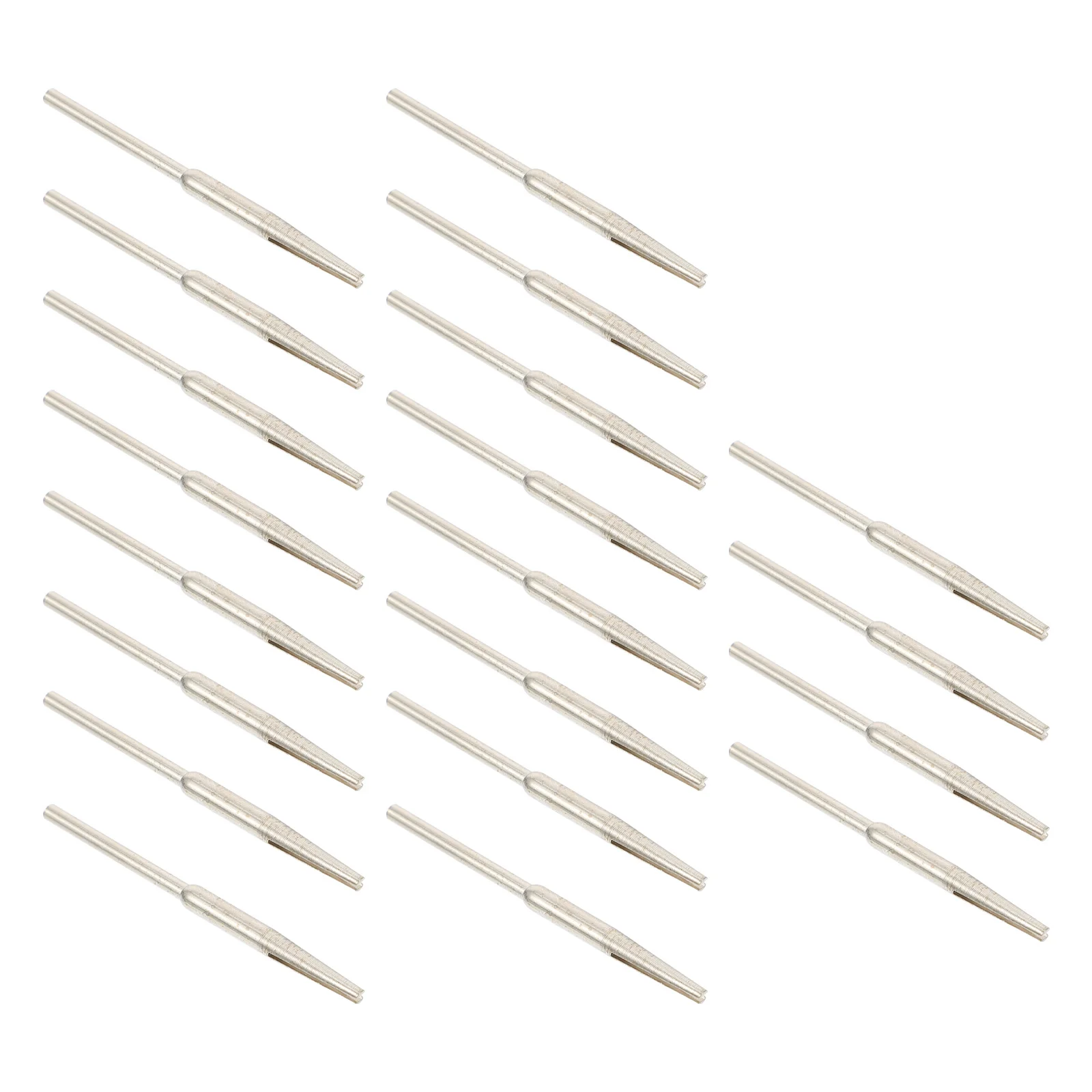 20 قطعة قضيب الصنفرة حامل ورق الصنفرة كليب 2.35 مللي متر عرقوب مادة حديدية قوية لتلميع الأوراق أداة الملحقات الكهربائية