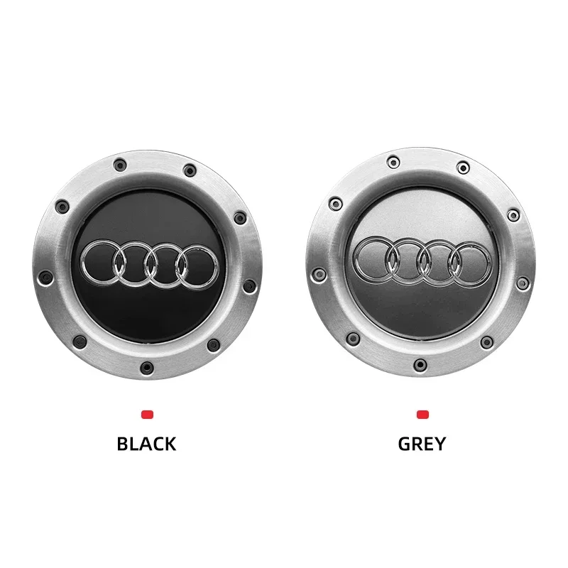 4pcs 146mm 8D0601165K Grey Black Wheel Center Hub Caps Rim Caps Emblems Badge logo for audi Quattro TT A2 A3 A4 A8 S6 Q5 Q7 RS6