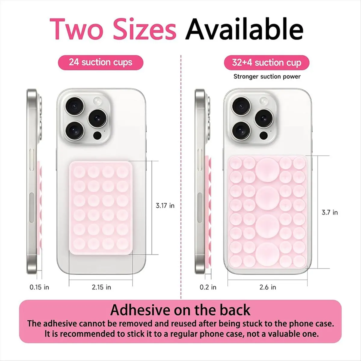 A003 Silicone Suction Phone Case Mount, Hands-Free Holder, Silicon Adhesive Phone Stand Sticky Black