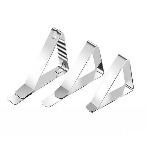 Stainless Steel Tablecloth Clips Triangle Adjustable Holder Strong Grip Clamp For Outdoor Patio Wedding Desk Fixer