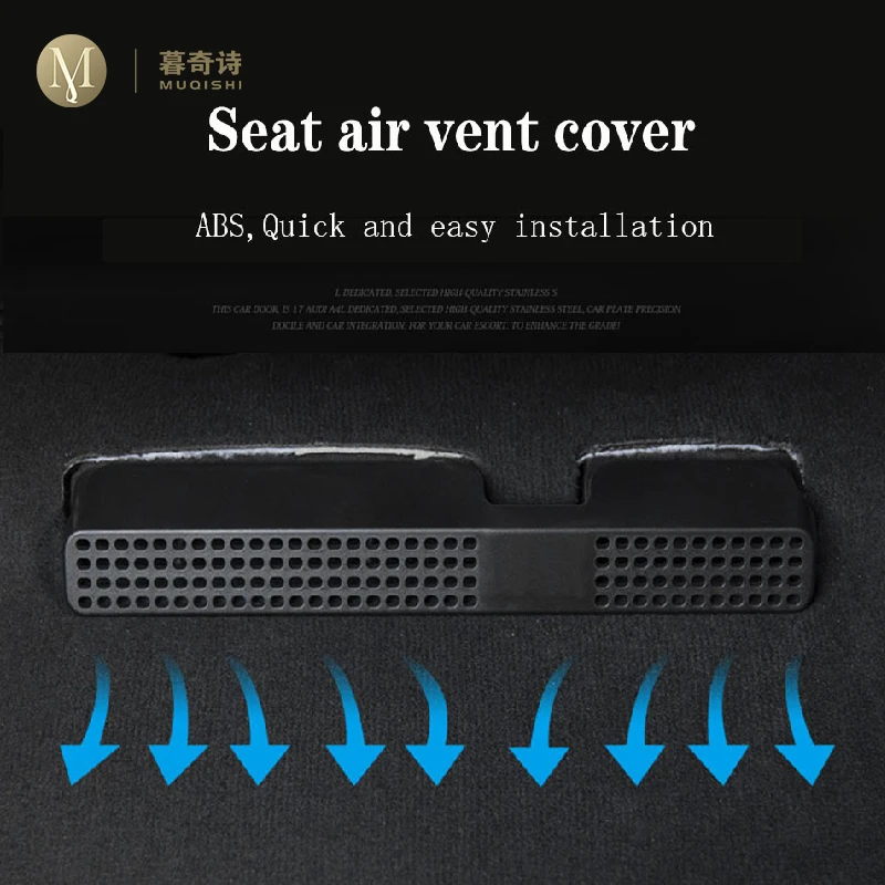 For Volvo XC40 2021-2023Car interior Air conditioning vent Protective cover Vent Cover Rear Seat anti dust Accessories refit ABS