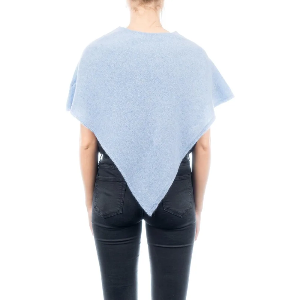 100% Cashmere Short Poncho - Luxurious Italian Craftsmanship - Premium Quality Cashmere Wear