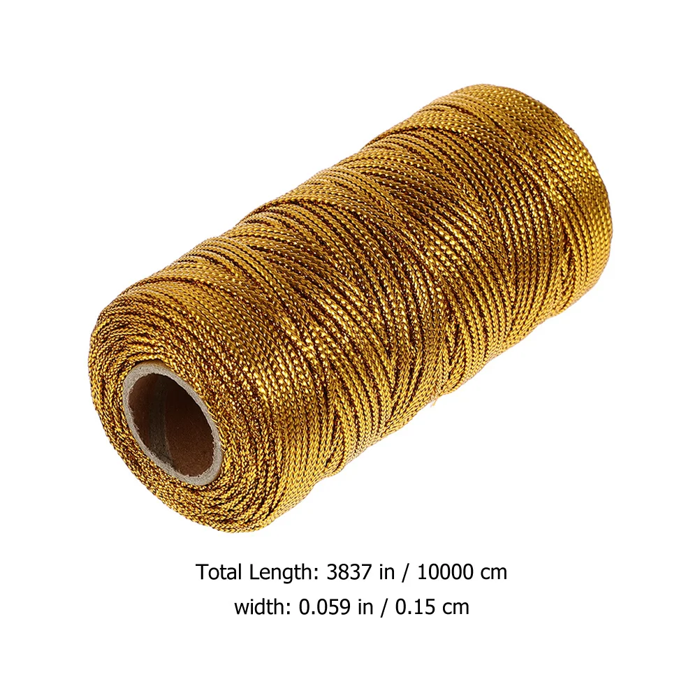 

2 Rolls Metallic String Gift Wrapping Ropes Multi-Purpose DIY Rope Gift Bags Bread Candy Bag Binding Accessories