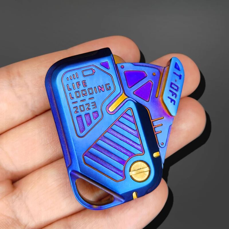 Magnetyczna karta Push Mechaniczny suwak Push Plate Karty do rzucania Zabawka antystresowa EDC Metal Antistresse Łagodzi stres Punnk