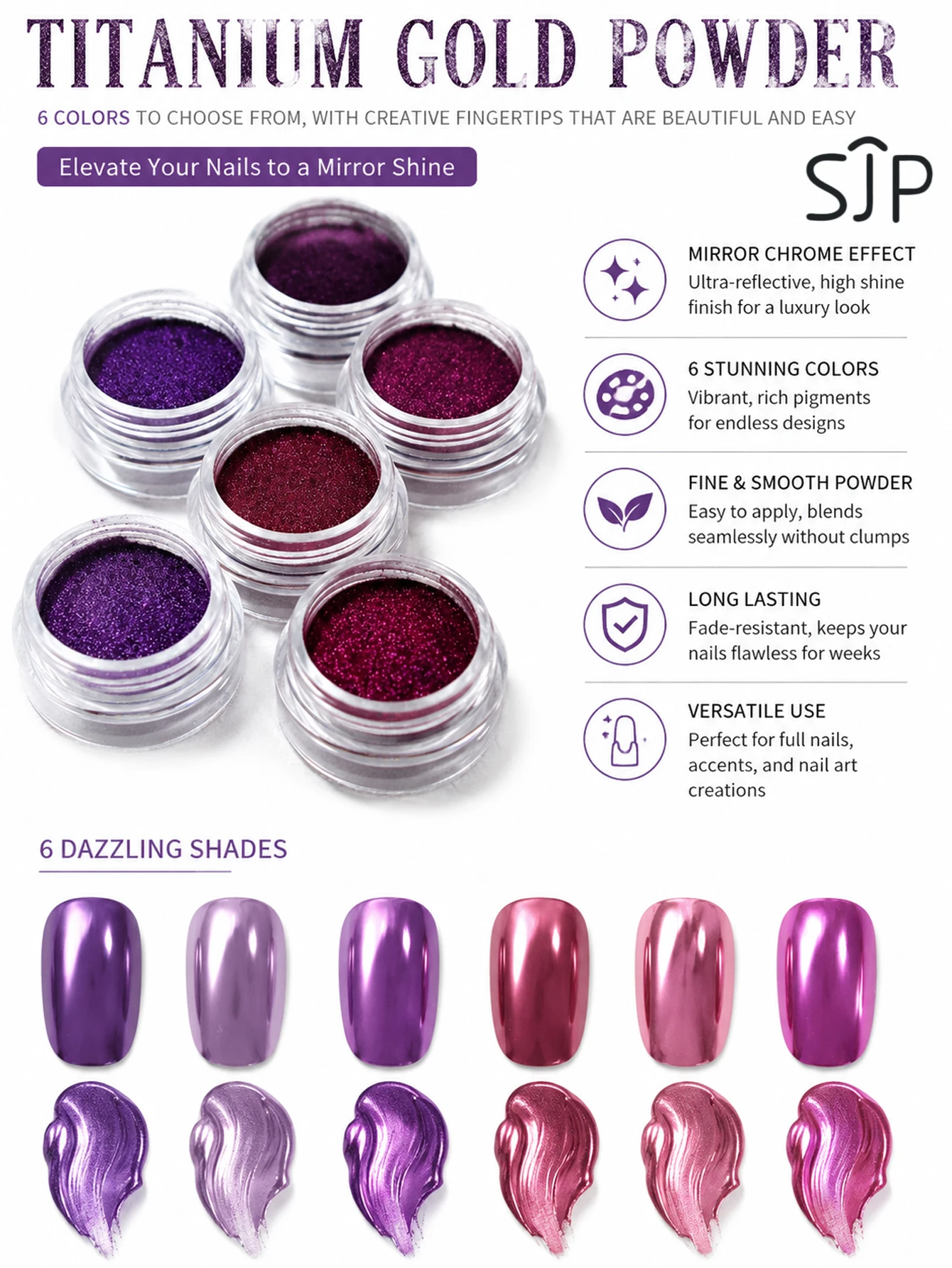 6-piece Electric Purple Series - Resin Glitter Pack review and price
