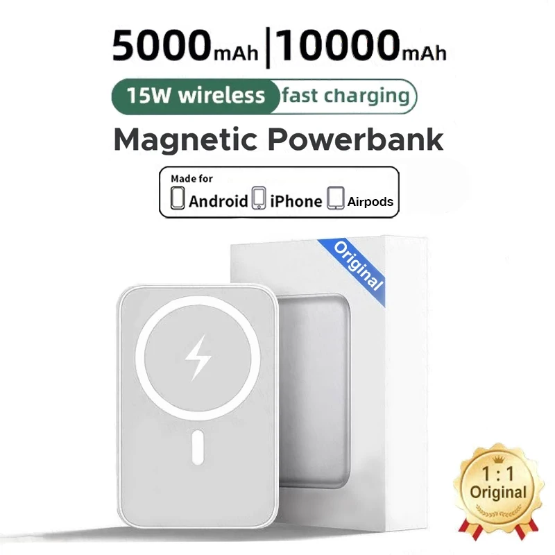 

Power Bank Magnetic For Apple Magsafe Wireless Portable Charger External Battery Fast Charging For iPhone 12 13 14 15 16 Pro Max