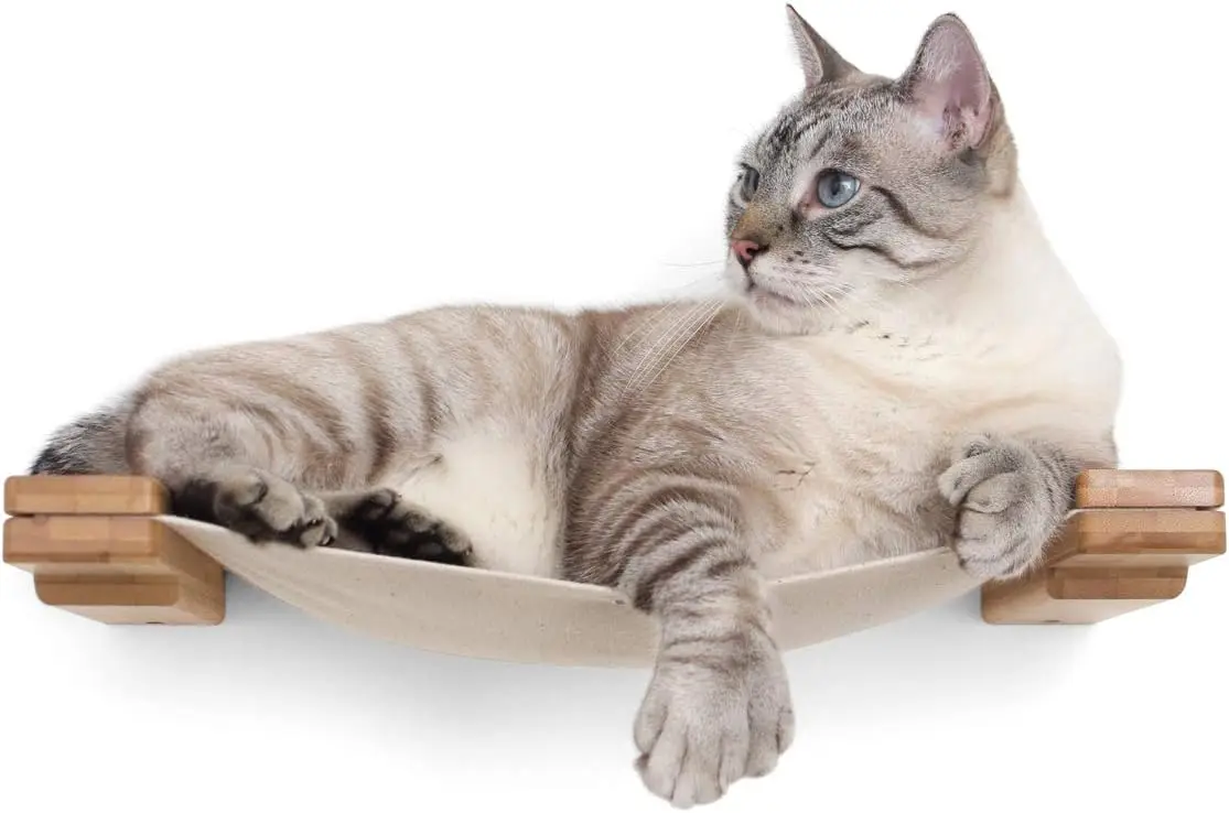 Cat Lounge Hammock Wall Mounted Lounger for Climb and Play Furniture Cat Tree Shelve