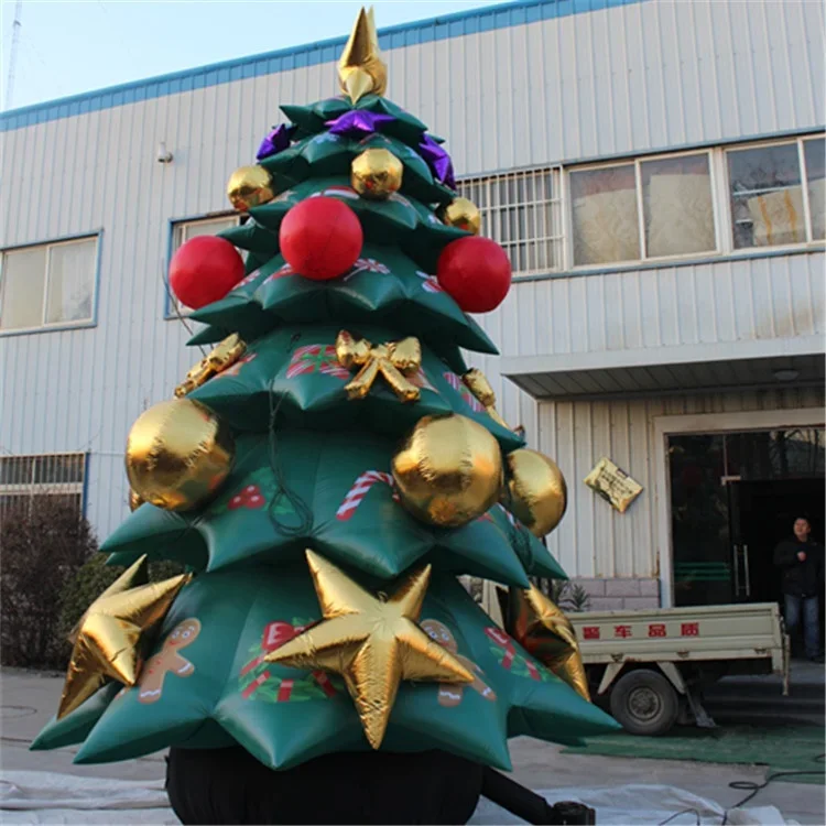 Led Christmas Inflatable Candy Tree Balloon For Night Party Decoration