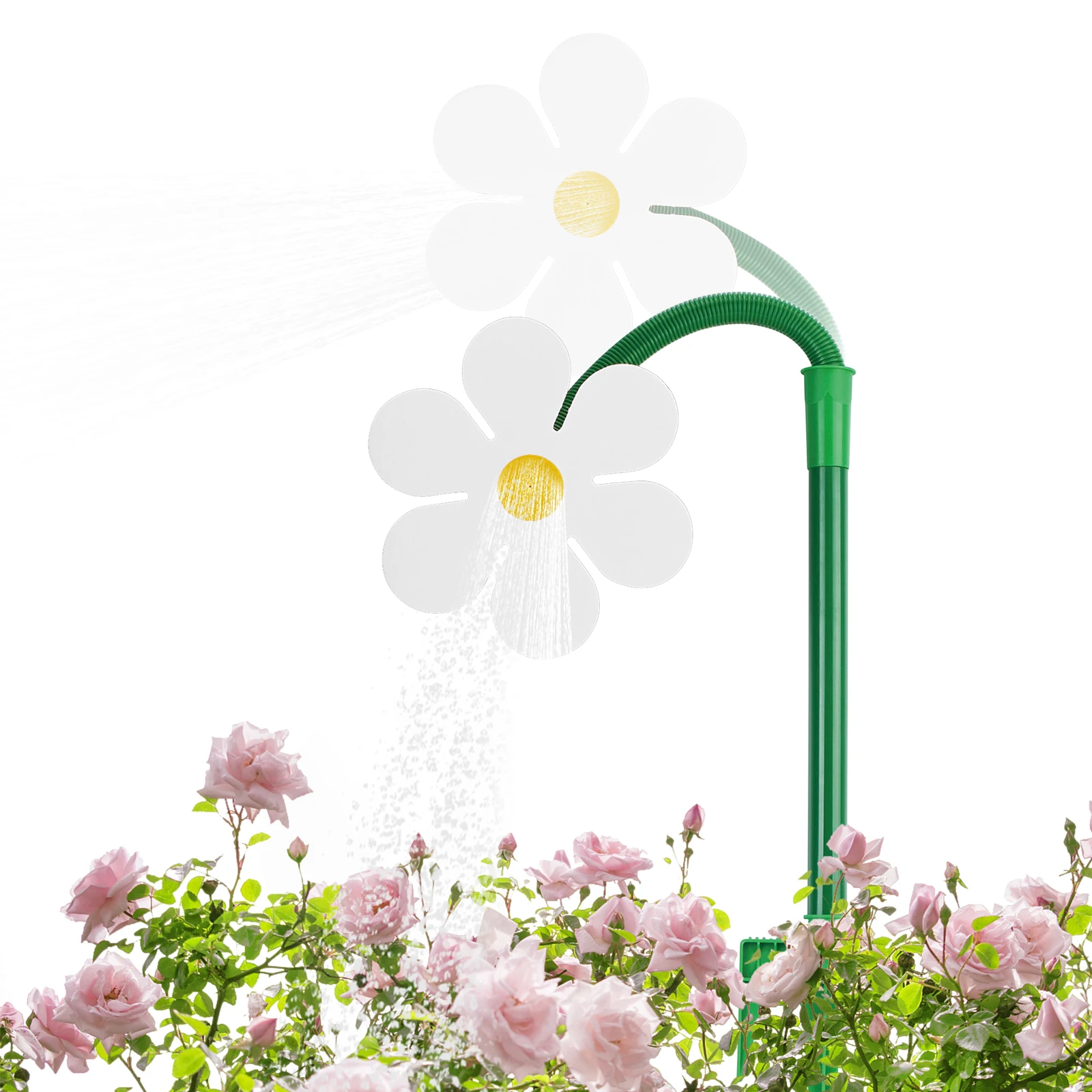 Crazy Dancing Flower Water Sprinklers 360 Degree Rotating Garden Sprinklers Flower Sprinkler for Yard Lawn Watering Garden Decor