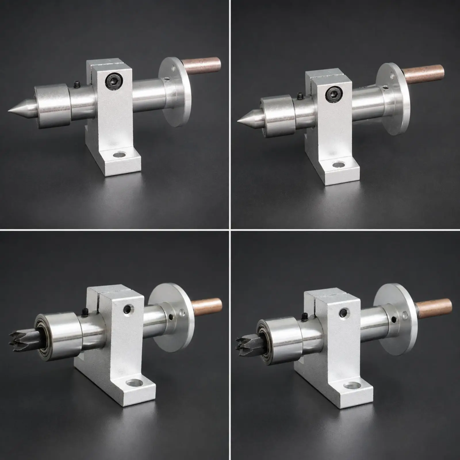 Adjustable Lathe Tailstock Center 27mm Height with Metal Construction and Smooth Handwheel Control for DIY Woodworking