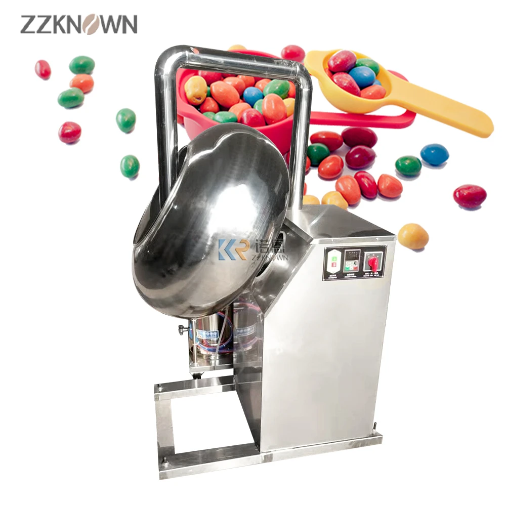 Automatic Tablet Cashewpeanut Chocolate  Sugar Film Coating Machine Candy Pill Coater Promotion