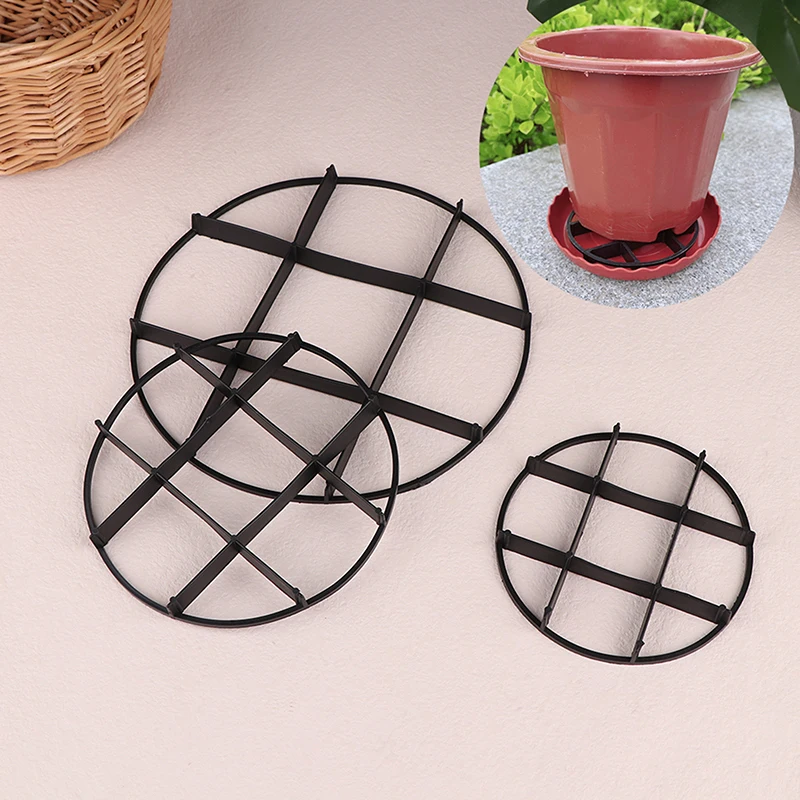 

5Pcs Flower Pot Tray Anti Rot Root Plastic Saucer Bracket Drip Plant Flowerpot Tray Garden Flower Pot Hole Mesh Pad Supplies