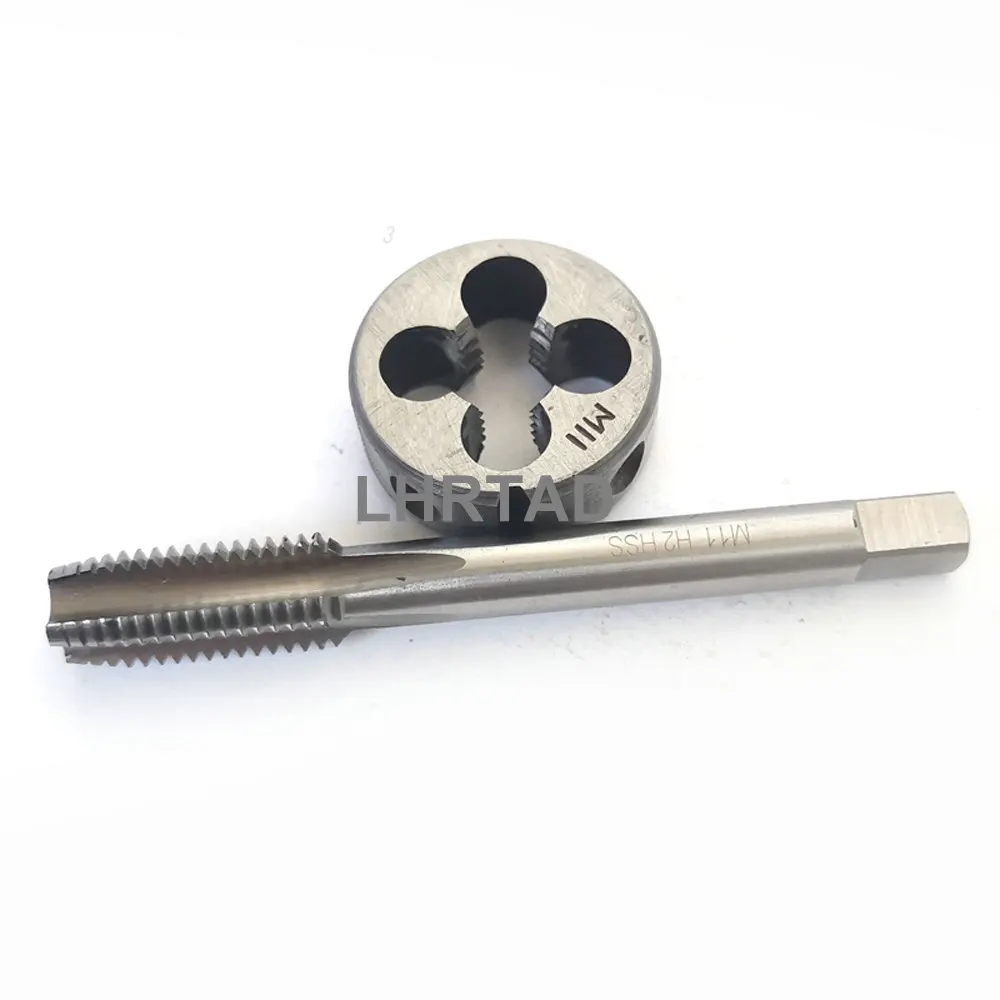 

Left Hand thread tap and die set M11X1.5 M11X1.0 HSS Metric Straight Flute Fine Screw Taps and Round dies M11 hand tap round die