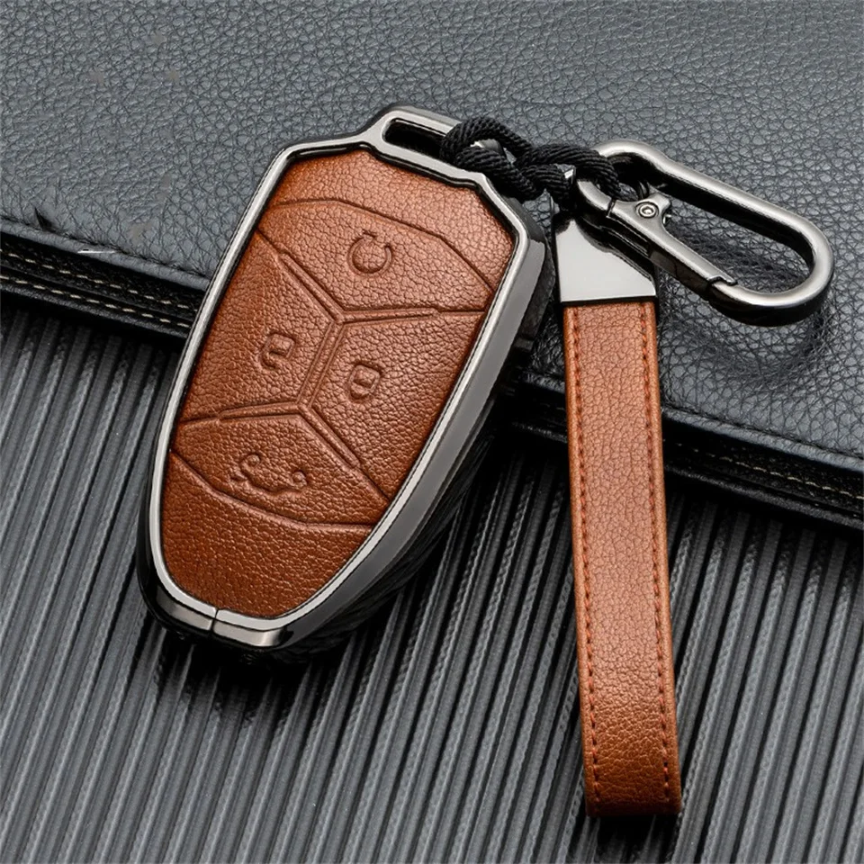 

Car Key Case Cover For Geely LYNK&CO 01 02 03 05 2017 2018 Auto Smart Remote Key Shell Accessories Protector Car styling