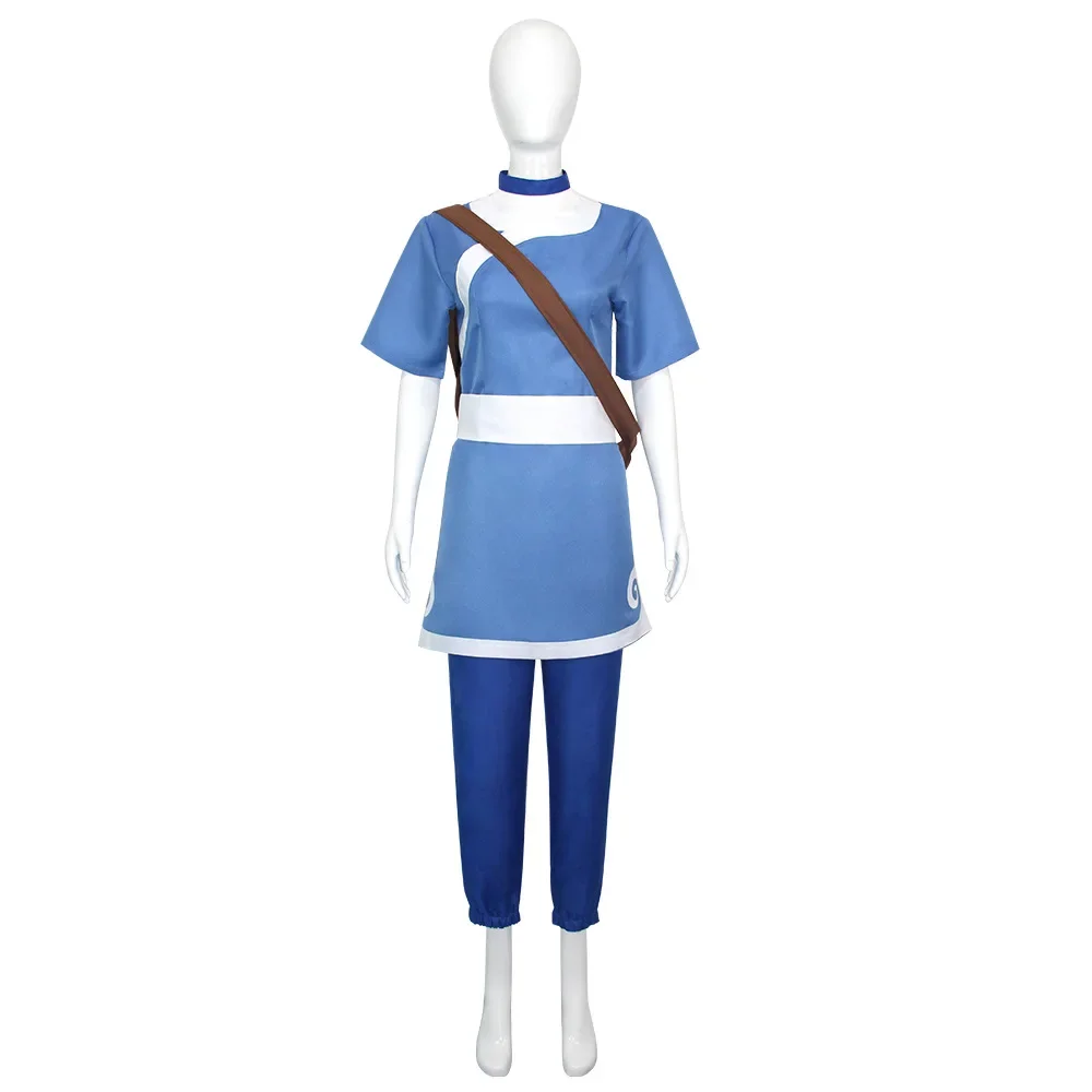avatar the last airbender katara men cosplay Costume Anime Avatar the last Airbender Cosplay Costume Necklace Bag Wig shoes boot