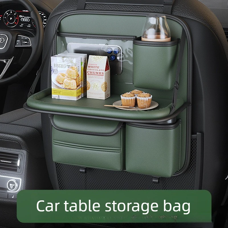 

Органайзер-сумка на спинку автомобильного сиденья с откидным столиком и подвесным карманом для хранения, аксессуар для салона автомобиля