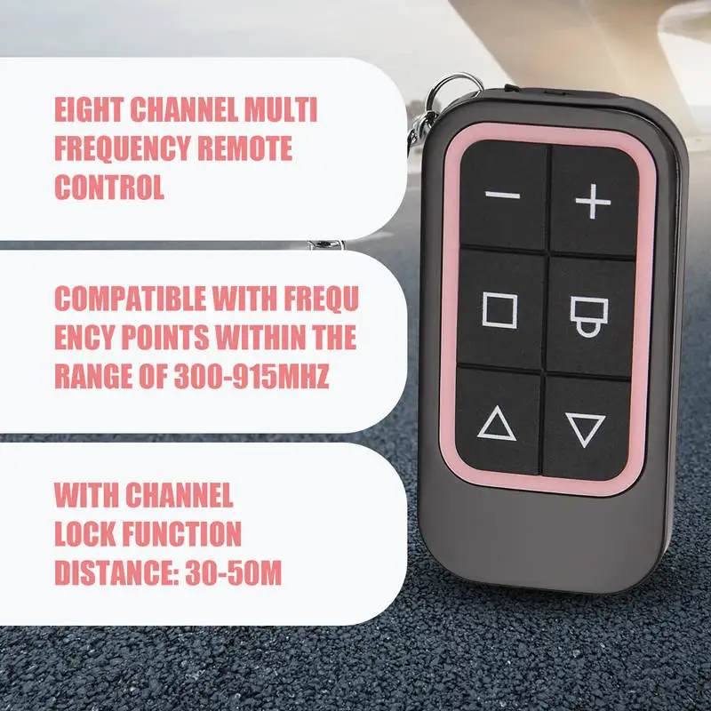 IDUD Wireless Remote Control 8-Channel Multi-Frequency Garage Door Rechargeable Full-Frequency Copy Remote Control