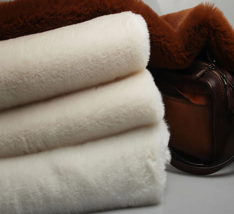 Thickened imitation Rex Rabbit wool Fur fabric ,plush faux fur fabric for coat  vest fausse fourrure tissu