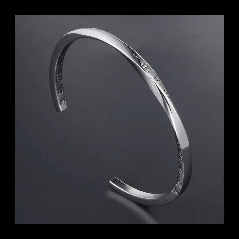 الملحقات، أزياء سوار التيتانيوم الصلب، سوار تعويذة الرجعية ستة أحرف، مصنع المصدر SZ043