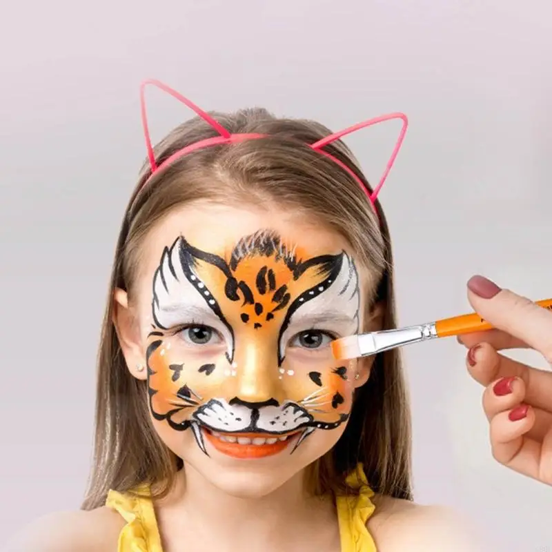 C90C 10 PCs Künstler Pinsel Gesichtskörperhackpinsel Set Acrylpinsel Set Acrylpinsel